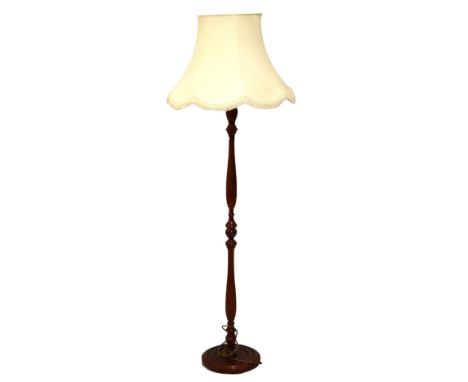 Modern beech framed standard lamp  
