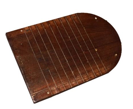 Vintage mahogany shove H, penny board, circa 1920, made from door of 'The Forresters' pub in Dartford, Kent, measures approxi