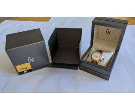 GC (Guess Collection) watch with GC branded box, product code I41501G1, 100M water resistant, in stainless steel with two-ton