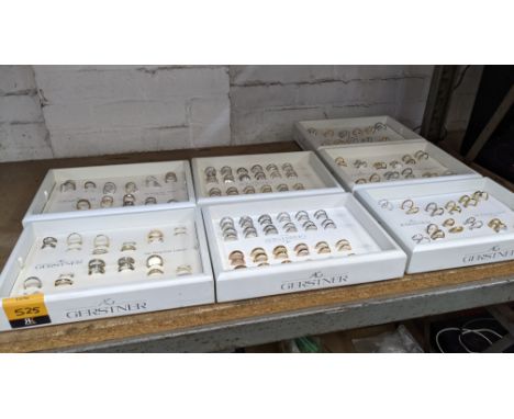 7 trays &amp; their contents of wedding rings. Approx. 216 rings in total - these rings are all understood to be samples &amp