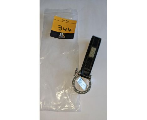 GTO London Galletone black leather key fob. Product code GL41-1. RRP £150. NB. An internet search suggests GTO London is rela