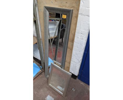 2 off silver framed mirrors, one small &amp; one largeThis is the first of a series of sales comprising the total assets from