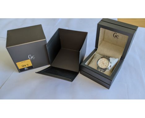 GC (Guess Collection) watch with GC branded box, product code Y04006G1, 100M water resistant, in stainless steel with stainle