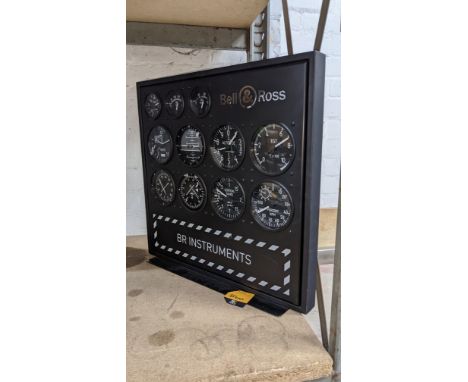 Bell &amp; Ross instruments display stand.  Featuring 11 off instruments. Total dimensions as pictured approx.450mm x 430mmTh