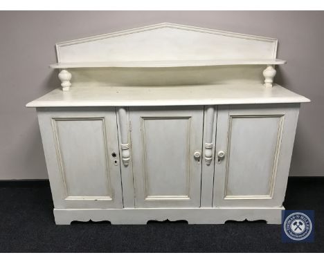 A painted Victorian buffet back sideboard