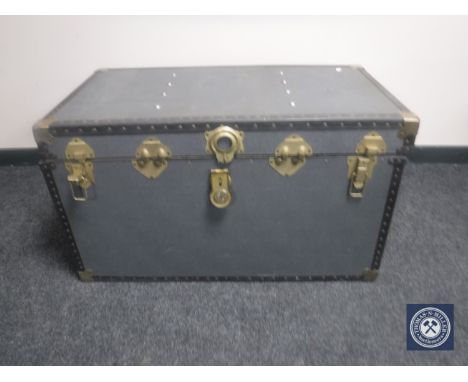 A metal bound trunk