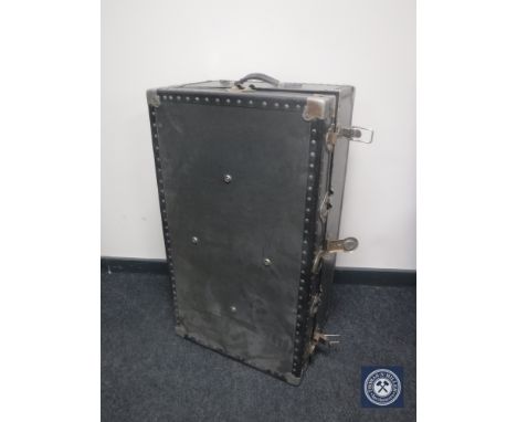 A metal bound trunk