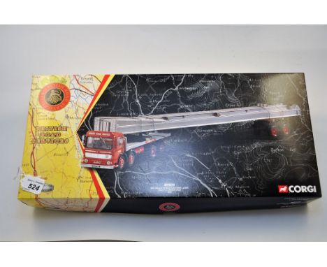 CORGI CC1302 BRITISH ROAD SERVICES AEC ERGO 8 WHEEL PLATFORM LORRY DOLLY & GIRDER LOAD BRS WITH BOX LIMITED EDITION (VGC)