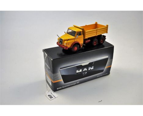 MAN 1:50 SCALE 6X4 TIPPER YELLOW WITH RED TRIM WITH BOX (VGC)