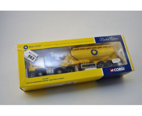 CORGI 1;50 SCALE CC12709 ERF ECS FELDBINDER TANKER BLUE CIRCLE CEMENT LIMITED EDITION WITH BOX (VGC)