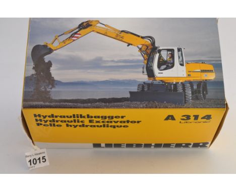 NZG MODELS 1:50 SCALE LIEBHERR A 314 LITRONIC HYDRAULIC EXCAVATOR WITH BOX (VGC)