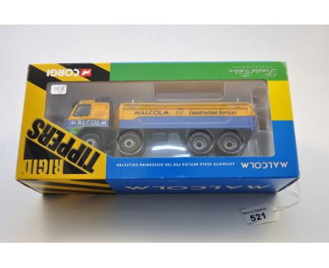 CORGI RIGID TIPPERS MALCOLM CONSTRUCTION SERVICES LIMITED EDITION WITH BOX (VGC)