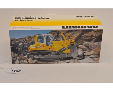 CONRAD 1:50 SCALE LIEBHERR PR 754 LITRONIC THE CRAWLER TRACTOR WITH BOX (VGC)