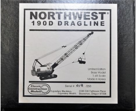 CLASSIC CONSTRUCTION MODELS 1:48 SCALE NORTHWEST 190D DRAGLINE LIMITED EDITION NO.8 OF 250 BRASS MODEL WITH BOX (MC)