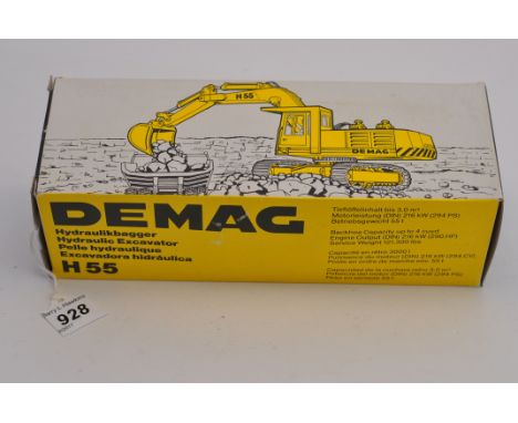 NZG MODELS 1:50 SCALE DEMAG HYDRAULIC EXCAVATOR H55 WITH BOX PRE 1990 (VGC)