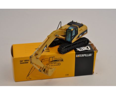 NZG MODELS 1:50 SCALE CAT 325 B L EXCAVATOR WITH BOX (VGC)