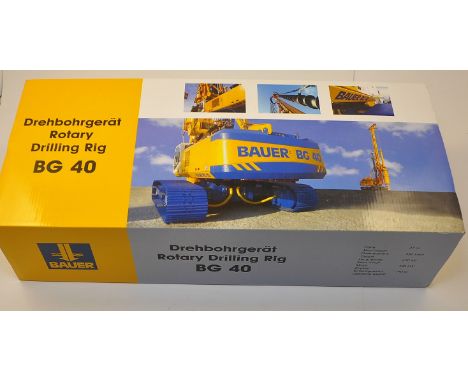 BYMO MODELS 1:50 SCALE BAUER BG 40 ROATARY DRILLING RIG WITH BOX (VGC)