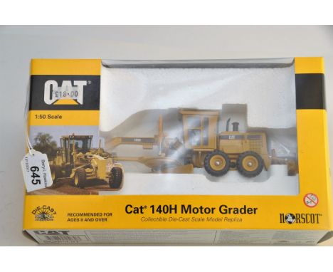 NORSCOT 1:50 SCALE CAT 140H MOTOR GRADER WITH BOX (VGC)