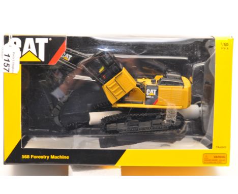 TONKIN REPLICAS 1:50 SCALE CAT 568 FORESTRY MACHINE WITH BOX (VGC)