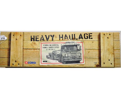 CORGI 1:50 SCALE HEAVY HAULAGE SCANIA LOW LOADER & THAMES TRADER TIPPER W. H. MALCOLM LTD WITH BOX (NMC)