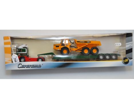 CARARAMA 1:50 SCALE SVBHKYTER WITH VOLVO A25C LOAD IN BOX (VGC)