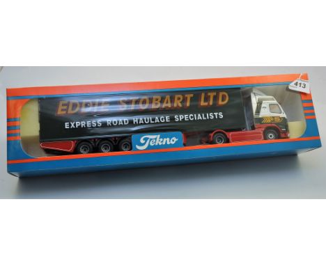 TEKNO 1;50 SCALE VOLVO & BOX VAN LOW PROFILE TYRES 10/1998 STILL IN BOX UNOPENED (MC)