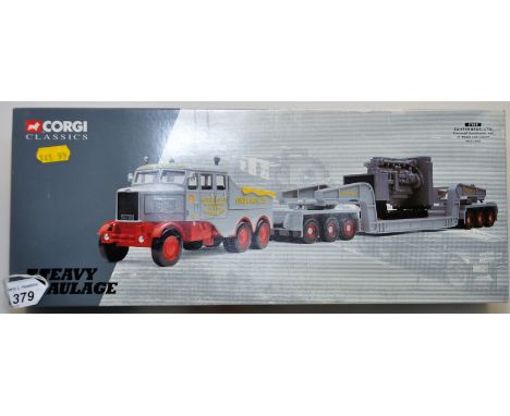 CORGI CLASSICS 1:50 SCALE HEAVY HAULAGE SUNTER BROS.LTD SCAMMELL CONSTRUCTOR AND 24 WHEEL LOW LOADER WITH LOAD IN BOX (NMC)