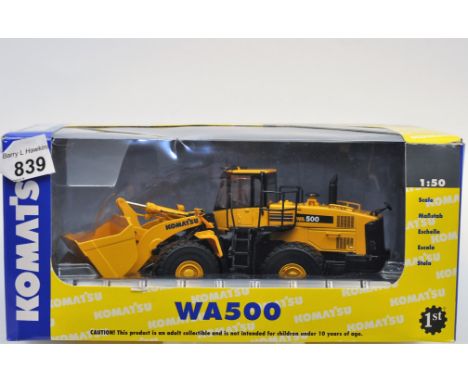 KOMATSU 1:50 SCALE WA500 WHEEL LOADER FIRST GEAR MODELS WITH BOX (VGC) 