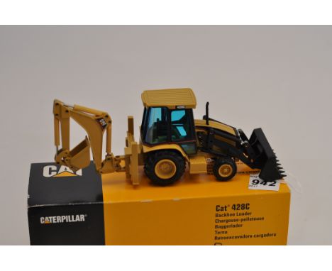 CAT 428C 1;50 SCALE BACKHOE LOADER NZG MODELS WITH BOX (GC)