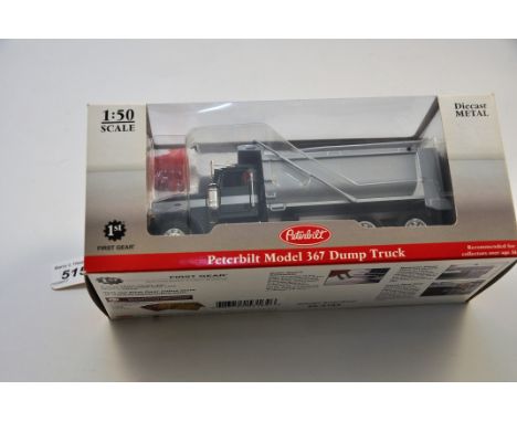 FIRST GEAR 1:50 SCALE PETERBILT MODEL 367 DUMP TRUCK WITH BOX (VGC)