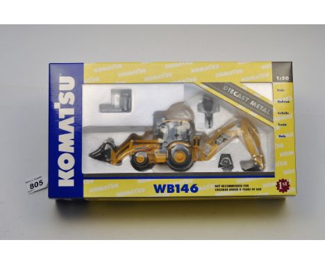 KOMATSU 1:50 SCALE WB146 BACKHOE LOADER MANUFACTURED BY FIRST GEAR WITH BOX 