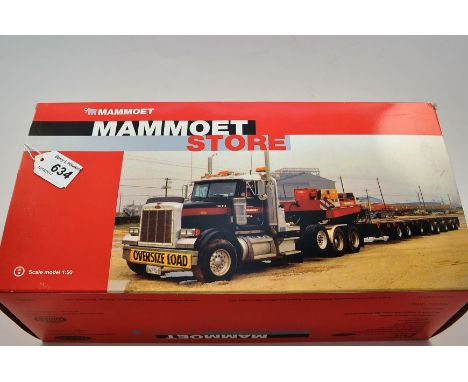 TH COLLECTABLES 1;50 SCALE MAMMOET STORE PETERBILT WITH LOWLOADER WITH BOX (VGC)