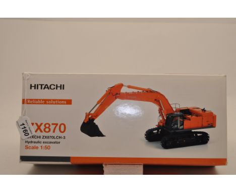 WSI MODELS 1:50 SCALE HITACHI ZX870 HYDRAULIC EXCAVATOR WITH CERTIFICATE WITH BOX (VGC)