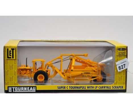 LET 1:50 SCALE SUPER C TOURNAPULL WITH LP CARRYALL SCRAPER LE TOURNEAU WITH BOX (VGC) 