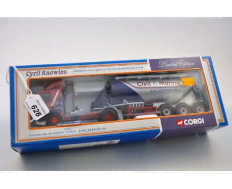 CORGI 1:50 SCALE LEYLAND DAF 85 POWDER TANKER - CYRIL KNOWLES LTD LIMITED EDITION WITH BOX (VGC)