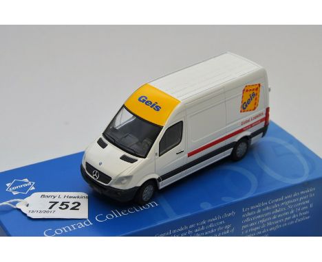 CONRAD 1:50 SCALE MERCEDES BENZ SPRINTER 'GEIS' WITH BOX (VGC)