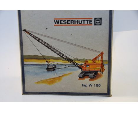 WESERHUTTE 1:50 SCALE DREDGING CRANE ON TRACKS TYP W180 WITH BOX (VGC)