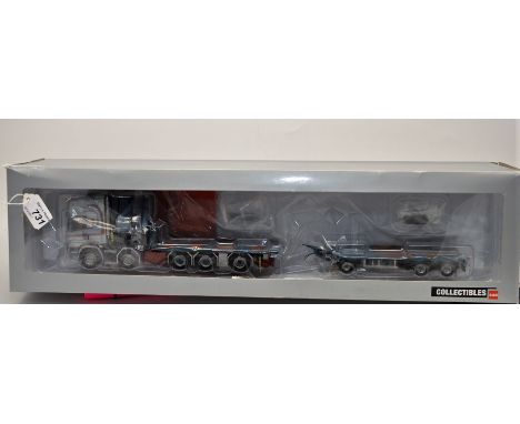 WSI 1:50 SCALE BROUWER SCANIA R 10X6 PALFINGER AANHANGER WITH BOX (VGC)