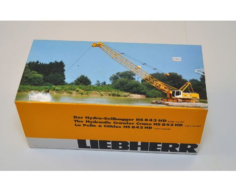 CONRAD MODELS 1:50 SCALE LIEBHERR HS 843 HD LITRONIC THE CRAWLER CRANE WITH BOX (VGC)