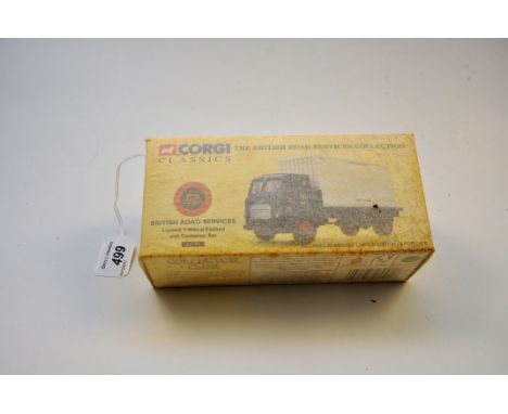 CORGI CLASSICS 25101 THE BRITISH ROAD SERVICES COLLECTION LEYLAND 4 WHEEL FLATBED AND CONTAINER SET INCLUDES LIMITED EDITION 