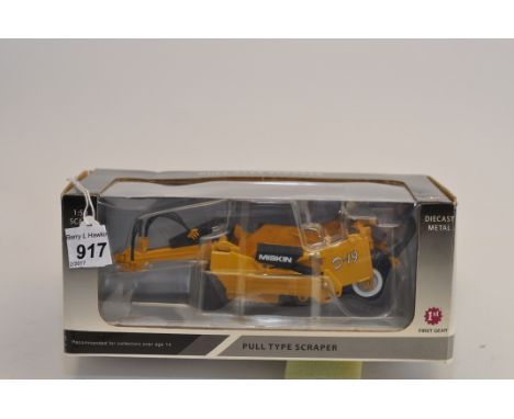 FIRST GEAR MODELS 1:50 SCALE PULL TYPE SCRAPPER MISKIN D19 WITH BOX (GC)