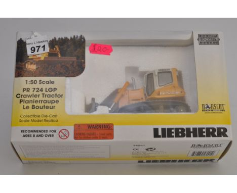 NORSCOT MODELS 1:50 SCALE 58001 LIEBHERR PR 724 LGP CRAWLER TRACTOR WITH BOX (VGC)