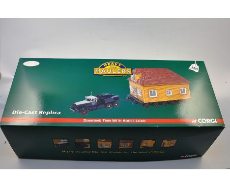 CORGI 1:50 SCALE DIAMOND T 989 WITH HOUSE LOAD HEAVY HAULERS LIMITED EDITION WITH BOX (VGC)