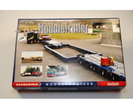 CONRAD 1:50 SCALE MODEL NO. 40125/01 SCHEUERLE MODULETRAILER NOOTEBOOM WITH BOX (VGC) 