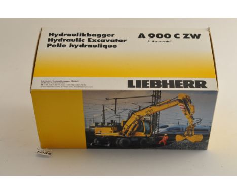 NZG MODELS 1;50 SCALE LIEBHERR A900 C ZW LITRONIC HYDRAULIC EXCAVATOR WITH BOX (NMC) 