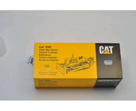 CAT 1:50 SCALE D9G TRACK TYPE TRACTOR HISTORICAL LIMITED EDITION COLLECTABLE WITH BOX (VGC)