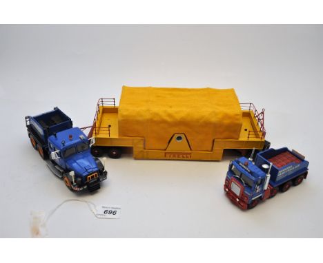 SHAMARA AND PIRELLI SET 1 SAMSON TRACTOR, 2 SCAMMELL TRACTOR 3 PIRELLI TRAILER IN BOX NOT ORIGINAL (GC)