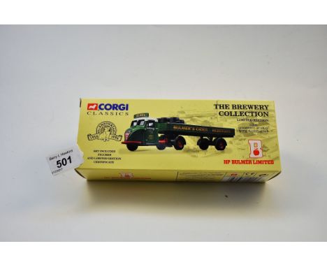 CORGI CLASSICS 15202 THE BREWERY COLLECTION SCAMELL SCARAB WITH BARRELS HP BULMER LIMITED EDITION WITH NUMBERED CERTFICATE AN