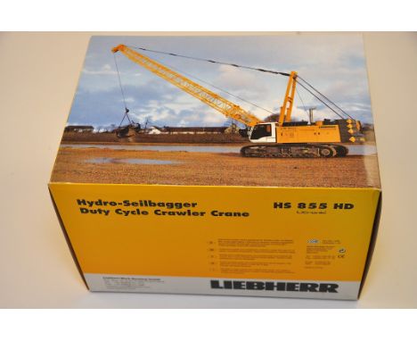 NZG MODELS 1:50 SCALE LIEBHERR HS 855 HD DUTY CYCLE CRAWLER CRANE WITH BOX (NMC)