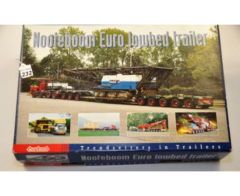 CONRAD 1:50 SCALE NOOTEBOOM EURO LOWBED TRAILER WITH STEERING AXLES INCLUDING TRACTOR WITH BOX (VGC)